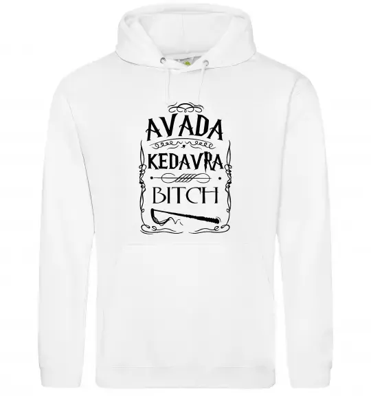 Жіноча толстовка (худі) Avada Kedavra bitch Білий фото