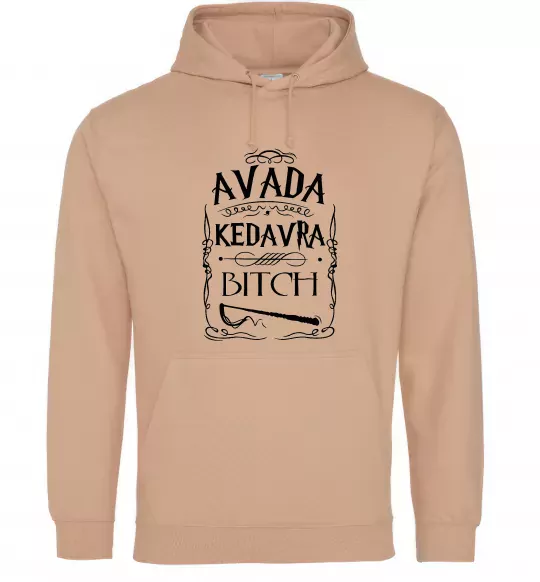 Жіноча толстовка (худі) Avada Kedavra bitch Пісочний фото