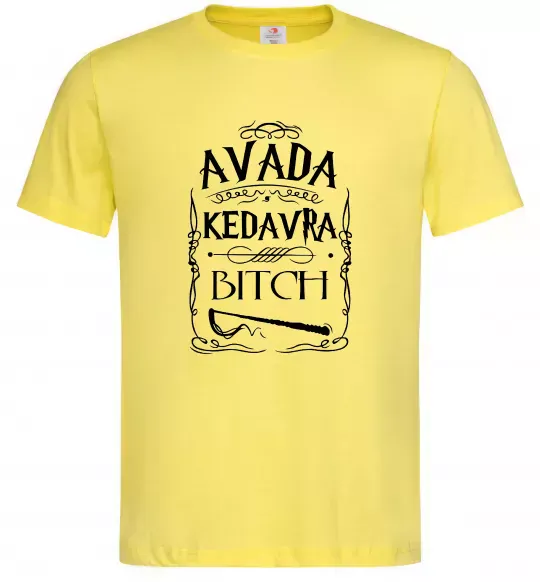 Мужская футболка Avada Kedavra bitch Лимонный фото