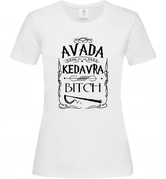 Женская футболка Avada Kedavra bitch Белый фото