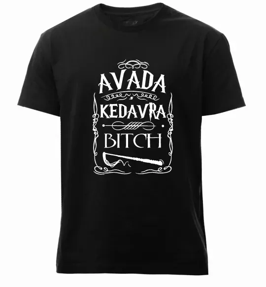 Мужская премиум футболка Avada Kedavra bitch Черный фото
