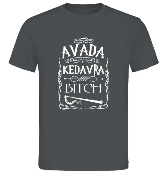 Мужская футболка Avada Kedavra bitch Графит фото