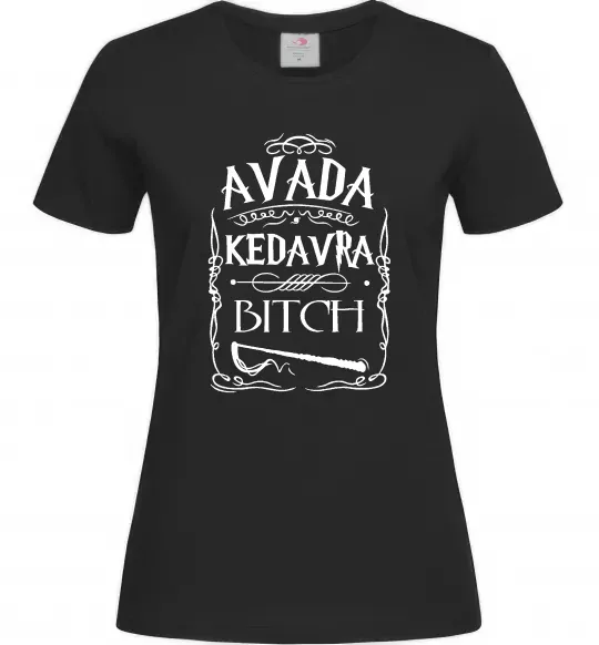 Женская футболка Avada Kedavra bitch Черный фото