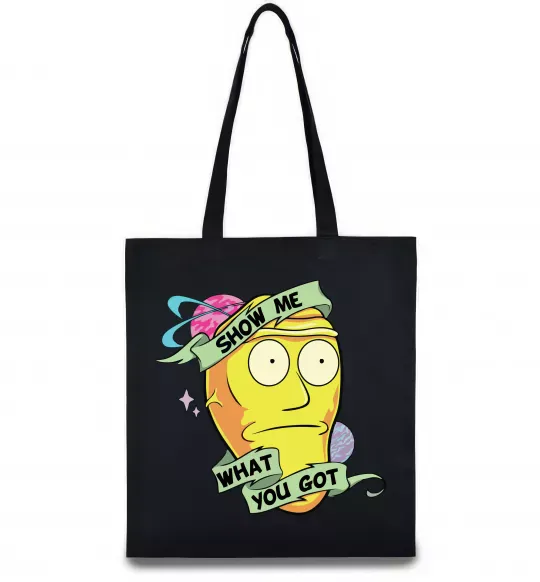 Эко-сумка Rick and Morty Show me what you got Черный фото