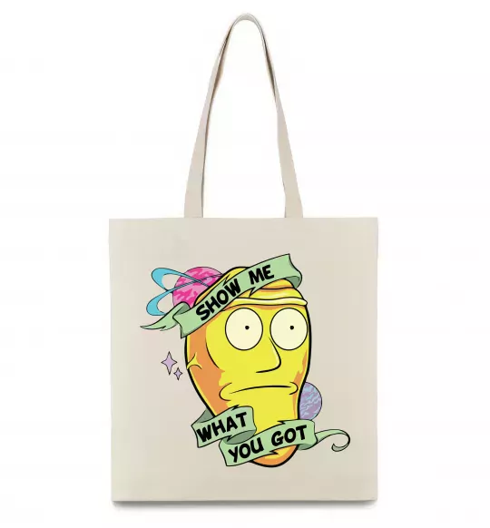 Эко-сумка Rick and Morty Show me what you got Бежевый фото