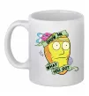 Чашка керамическая Rick and Morty Show me what you got Белый фото