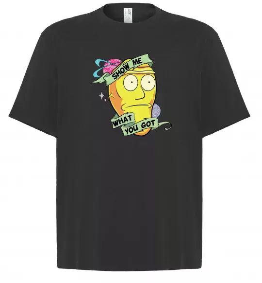 Футболка Оверсайз Rick and Morty Show me what you got Черный фото