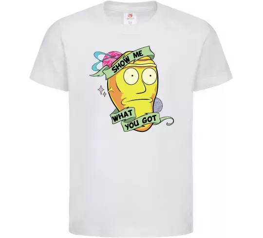 Детская футболка Rick and Morty Show me what you got Белый фото