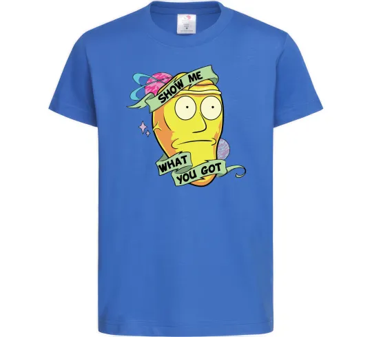 Детская футболка Rick and Morty Show me what you got Ярко-синий фото