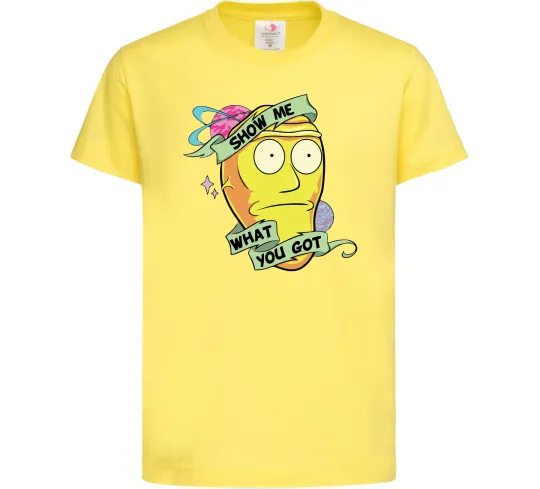 Детская футболка Rick and Morty Show me what you got Лимонный фото