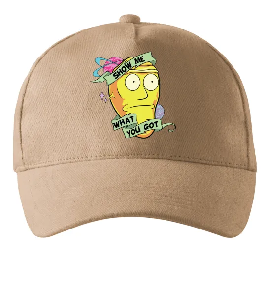 Кепка Rick and Morty Show me what you got Песочный фото