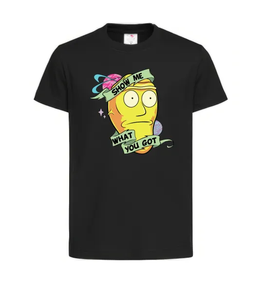 Дитяча футболка Rick and Morty Show me what you got Чорний фото