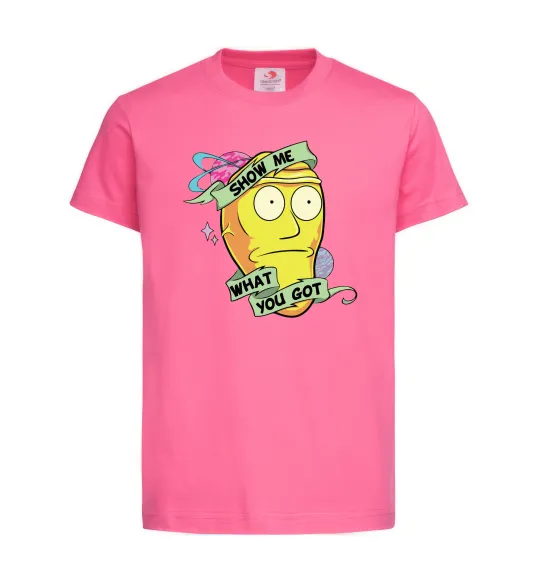 Дитяча футболка Rick and Morty Show me what you got Яскраво-рожевий фото