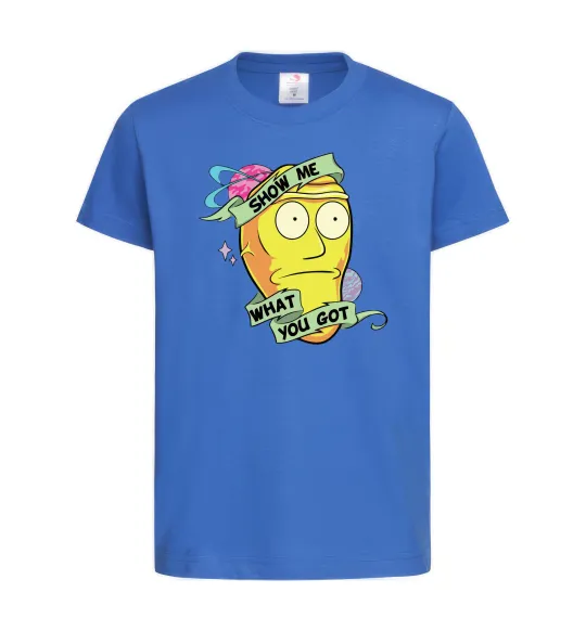 Дитяча футболка Rick and Morty Show me what you got Яскраво-синій фото