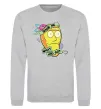 Світшот Rick and Morty Show me what you got Сірий меланж фото