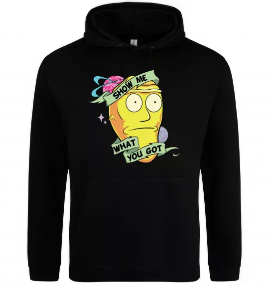 Мужская толстовка (худи) Rick and Morty Show me what you got Черный фото