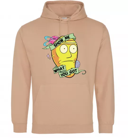 Женская толстовка (худи) Rick and Morty Show me what you got Песочный фото