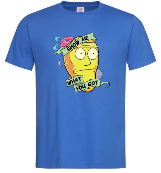 Чоловіча футболка Rick and Morty Show me what you got Яскраво-синій фото
