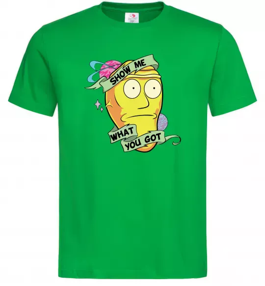 Чоловіча футболка Rick and Morty Show me what you got Зелений фото