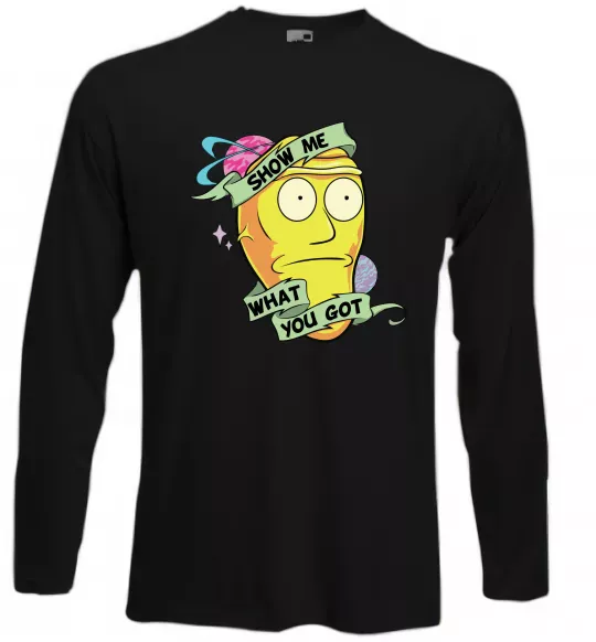 Лонгслив Rick and Morty Show me what you got Черный фото