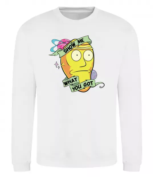 Свитшот Rick and Morty Show me what you got Белый фото