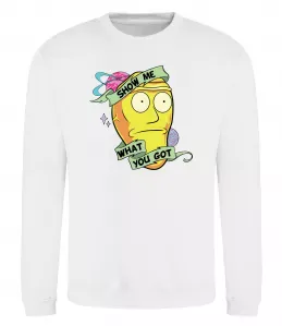 Свитшот Rick and Morty Show me what you got Белый фото