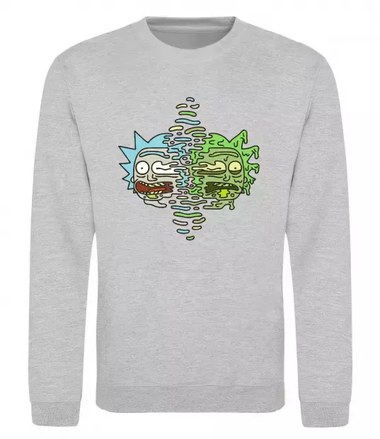 Свитшот Toxic Rick Серый меланж фото