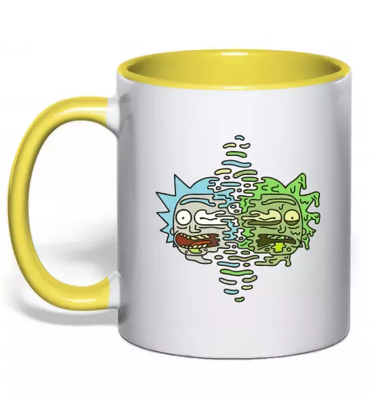 Чашка с цветной ручкой Toxic Rick Солнечно желтый фото