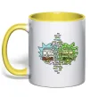 Чашка с цветной ручкой Toxic Rick Солнечно желтый фото