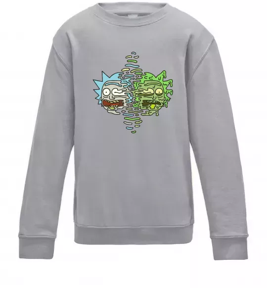 Детский Свитшот Toxic Rick Серый меланж фото