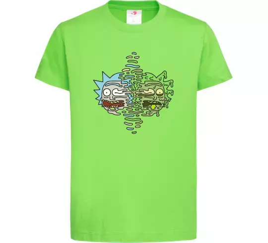 Дитяча футболка Toxic Rick Лаймовий фото