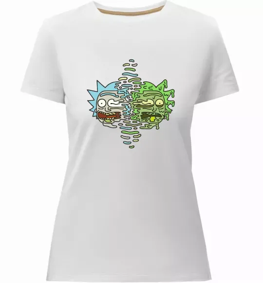 Женская премиум футболка Toxic Rick Белый фото