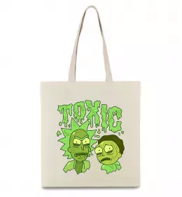 Эко-сумка Toxic Rick and Morty Бежевый фото