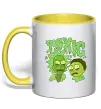 Чашка с цветной ручкой Toxic Rick and Morty Солнечно желтый фото