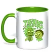 Чашка с цветной ручкой Toxic Rick and Morty Лаймовый фото