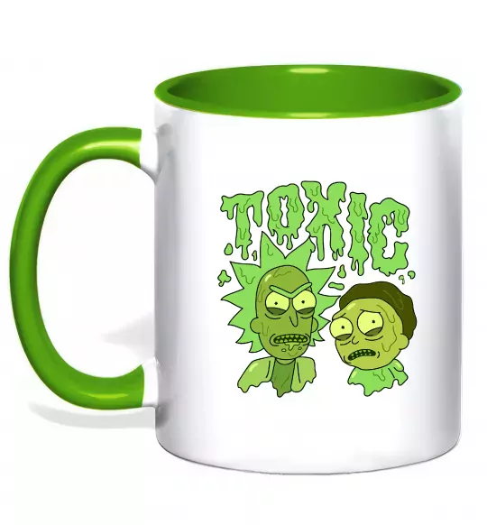 Чашка с цветной ручкой Toxic Rick and Morty Зеленый фото