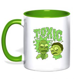 Чашка с цветной ручкой Toxic Rick and Morty