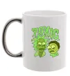 Чашка с цветной ручкой Toxic Rick and Morty Серебро фото