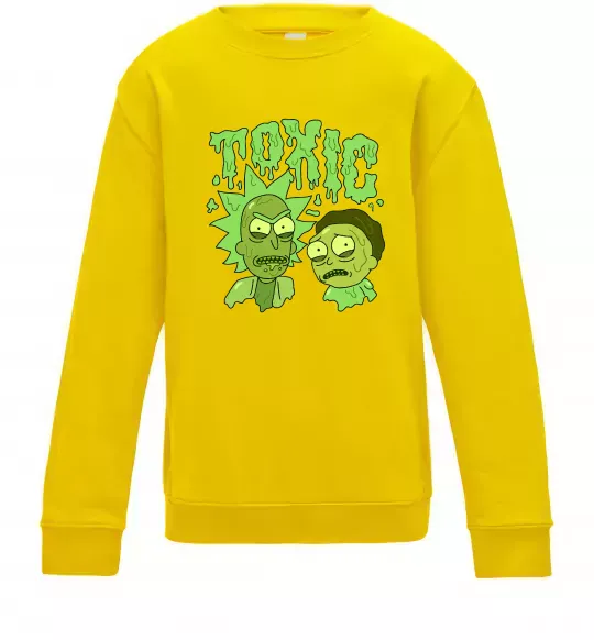 Детский Свитшот Toxic Rick and Morty Солнечно желтый фото