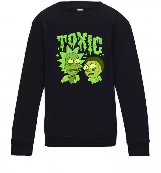 Детский Свитшот Toxic Rick and Morty Черный фото