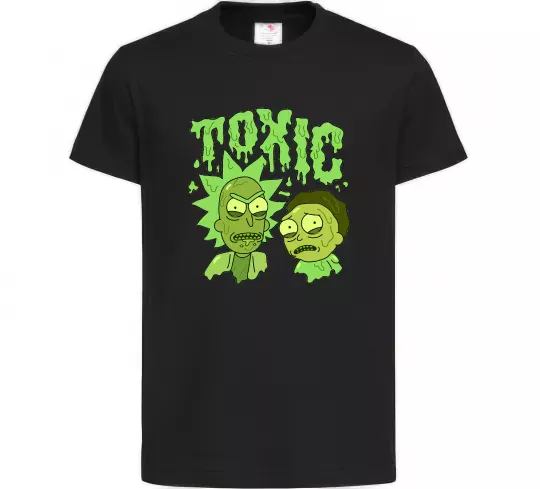Детская футболка Toxic Rick and Morty Черный фото