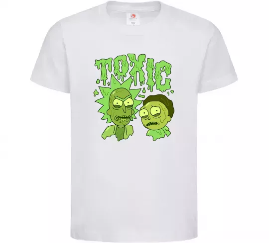 Детская футболка Toxic Rick and Morty Белый фото
