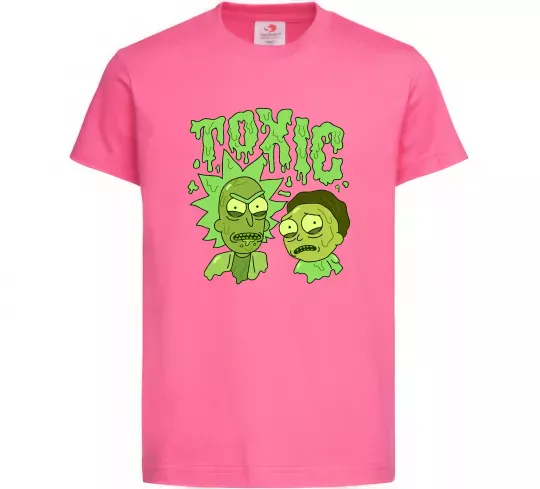 Детская футболка Toxic Rick and Morty Ярко-розовый фото