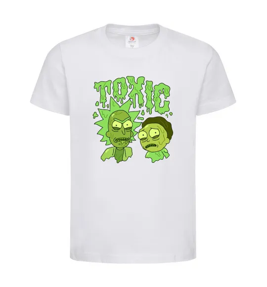 Детская футболка Toxic Rick and Morty Белый фото