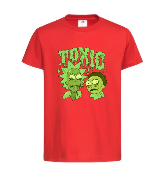 Детская футболка Toxic Rick and Morty Красный фото