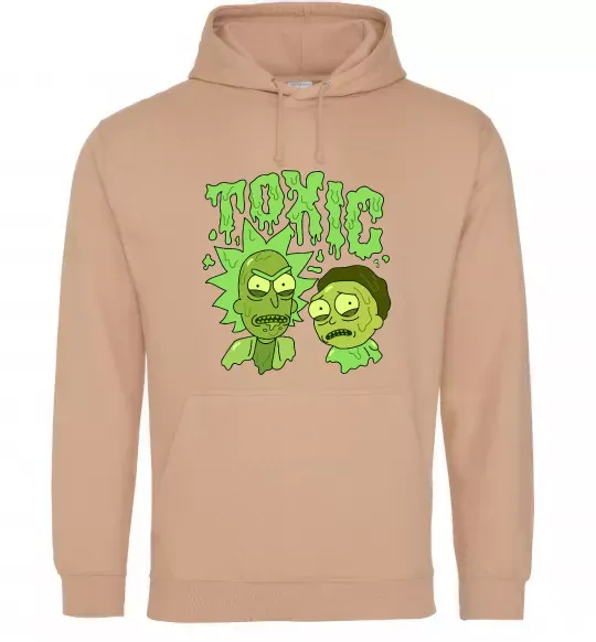 Мужская толстовка (худи) Toxic Rick and Morty Песочный фото