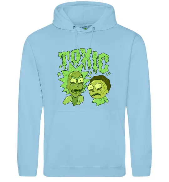 Мужская толстовка (худи) Toxic Rick and Morty Голубой фото
