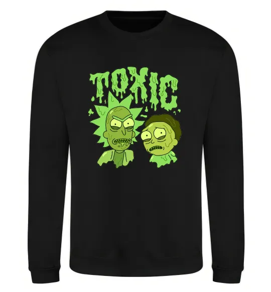 Світшот Toxic Rick and Morty Чорний фото