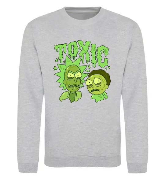 Світшот Toxic Rick and Morty Сірий меланж фото