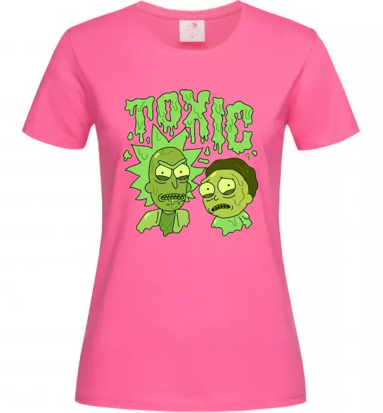 Жіноча футболка Toxic Rick and Morty Яскраво-рожевий фото